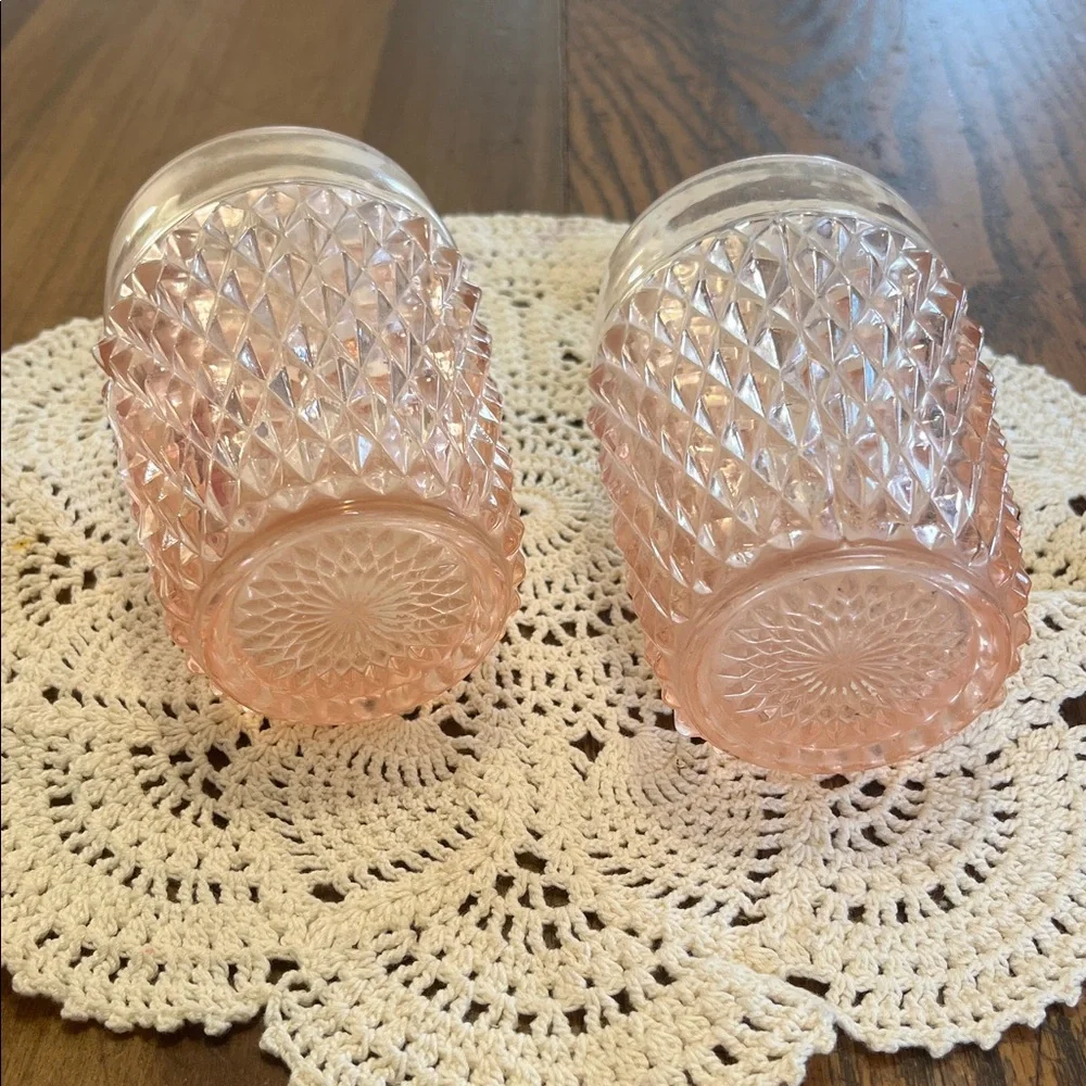 Vintage Indiana glass 8 ounce Pink Glass Tumblers